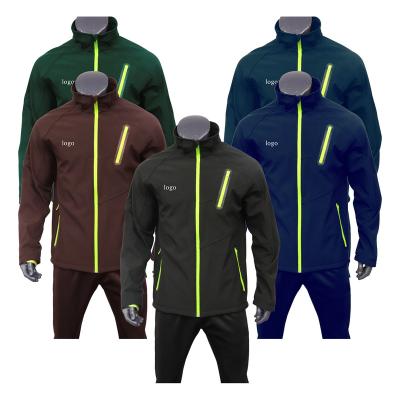 China Popular QUICK DRY Sports Wind Warm Up Zipper Jacket Jogging Waterproof Softshel Men's Jacket With Hood for sale