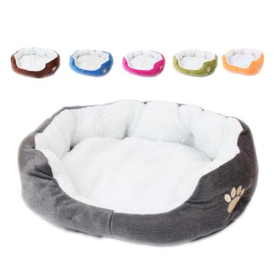 China Wholesale Memory Foam Orthopedic Plush Large Travel Dog Bed Calming Dog Bed for sale