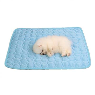 China Wholesale Washable Ice Mat Pet Sleep Cooling Pad Cat Dog Summer Ice Silk Waterproof Pad for sale