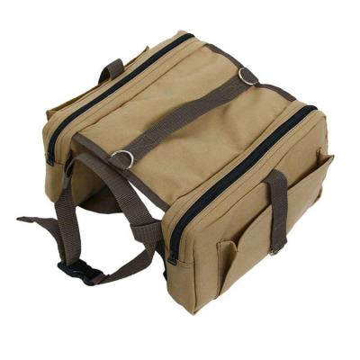 China Dog Saddle Bag Stocked Pack Increasing Camping Pet Carrier Dog Saddle Backpack for sale