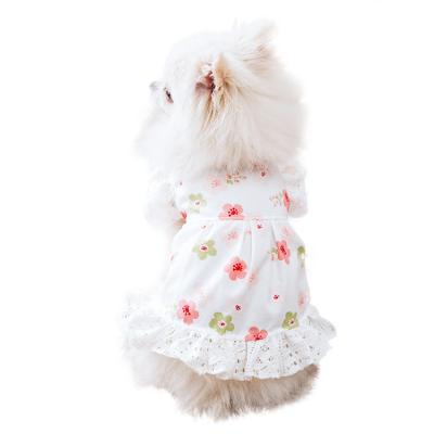 China Summer Lovely Dog Clothes Designers Puppy Sustainable Apparel Fashion Cute Luxury Dog Dress for sale