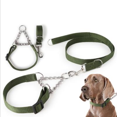 China Cheap Customized Dog Collar And Leash Set Stainless Steel Dog Collars Leashes for sale