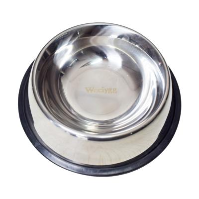 China Weciygg Non-automatic Anti-tipping Anti-tipping Cat Bowl Stainless Steel Non-slip Bowl Dog Food Bowl Large for sale