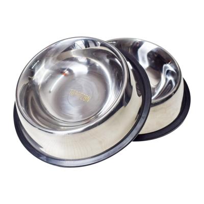 China TOPETZON Non-automatic Raised Dog Food Bowl Stainless Steel Large Bowl Cat Feeding Bowl for sale