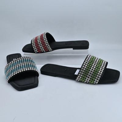 China Other New Hot Selling African Diamond Flip Flops Custom Made Summer Slippers Upper Slippers for sale