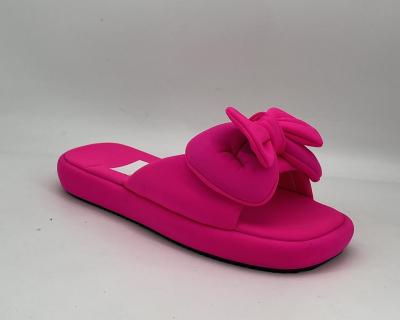 China 2023 other new summer flat shoes bow slippers around the main thick unique women's shoes flat slippers can be customized for sale