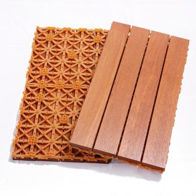 China Modern Balcony Loop Card Deck Balcony 300* Set 300mm Outdoor Wood Tile Diy Decking Flooring Wood Wholesale for sale