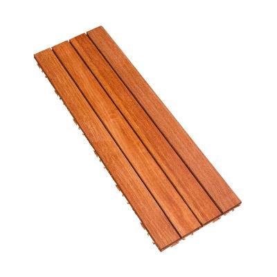 China 90x30cm Modern Custom Wood Decking Diy Interlocking Outdoor Tiles Non Slip Waterproof Wood Decking Tile for sale