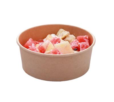 China Disposable Food Grade Kraft Paper Biodegradable Bowls/Cups With Lid For Sale for sale