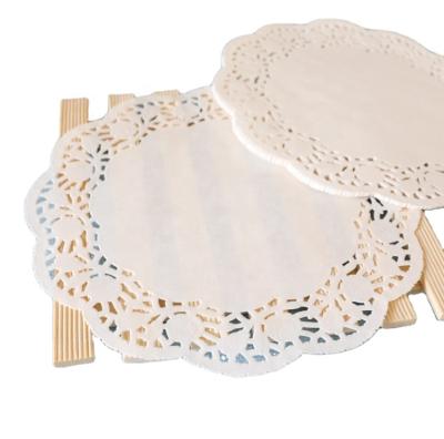 China High Quality Round Square Tableware MATS Paper Stocked Floral Backing Place Mat for sale