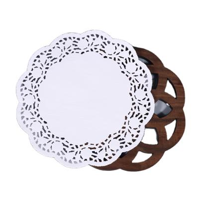 China Viable High Quality Floral Pattern Cutlery Place Mat Paper Dining Table for sale