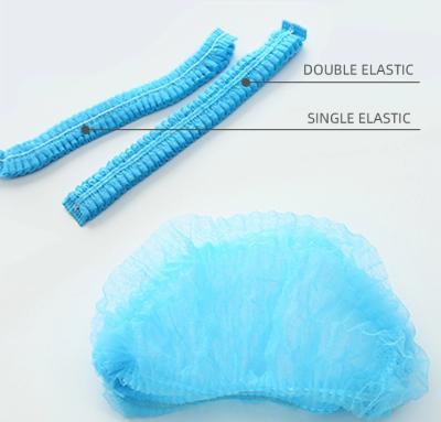 China Restaurant Wholesale Eco-Friendly Environmental Kitchen PP Disposable Hygiene Hair Net Band Crowd Nonwoven Buffy Head Hat for sale