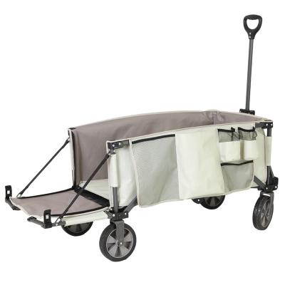 China Folding & large capacity & Easy To Install Outdoor Camping Folding Folding Garden Cart Wagon With 360 Degree Swivel Wheels for sale