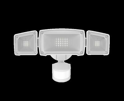 China Ip65 White Outdoor Garden Dusk-to-Dawn Security Induction Light 3 Heads Lamp Motion Lights for sale