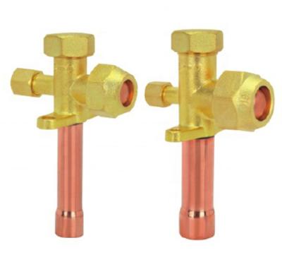 China Casting AC Service Valve Copper Brass, Welding Split Ac Valve 60mm for sale