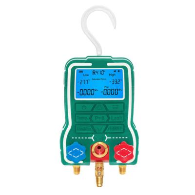 China Digital Electronic Double Pressure Gauge Manifold For Refrigerant for sale