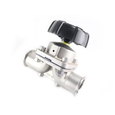 China GMP Vapor Flow Control Sanitary Pharmaceutical Pneumatic Cylinder DIN Diaphragm Valve for sale