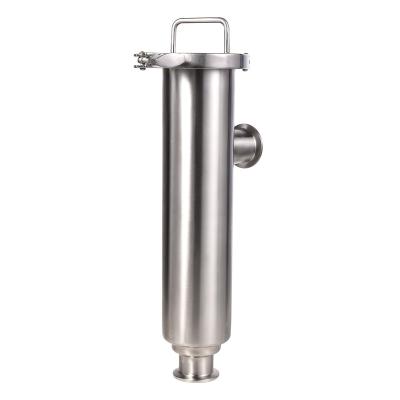 China Sanitary Straight Type Flange Pipe Food Grade Stainless Steel Filter for sale