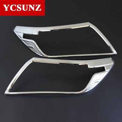 China YCSUNZ NAVARA NP300 CHROME 2014 easy installation HEAD LIGHT COVER TRIM FOR NAVARA NP300 2016 PICKUP 2015 ACCESSORIES for sale