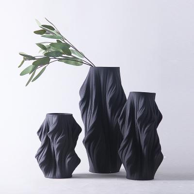 China Aluminum New Unique Design Ceramic White 3D Printed Vase Decor Scandinavian Minimalist Modern Ceramic SLA SLS CNC for sale