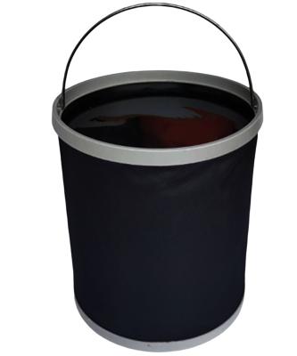 China Sustainable Folding Water Bucket 9L Car Collapsible Water Bucket With Straine for sale