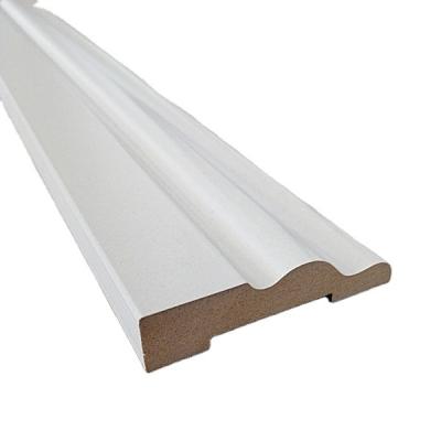 China Board7# 65*15 Modern Direct Wholesale MDF ISO MDF White Varnished Paper Skirting Board for sale