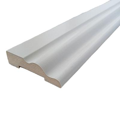 China Modern The Most Popular Skirting Board ISO MDF MDF White Varnish Paper Skirting Board7# 65*15 for sale