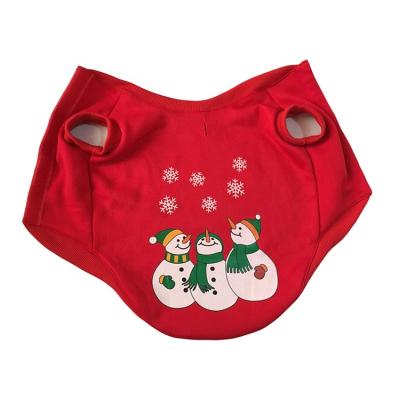 China Sustainable Christmas Dog Clothes Santa Claus Dog Cotton Coat For Small And Medium Dogs Christmas Autumn And Winter Coat for sale