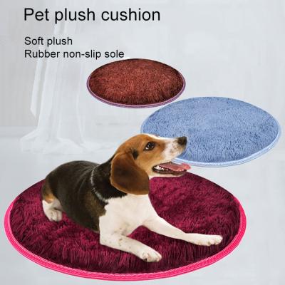 China Hot Selling Four Seasons Plush Pet Bed Cushion Universal Round Sleep Mat For Pet Bed Breathable for sale