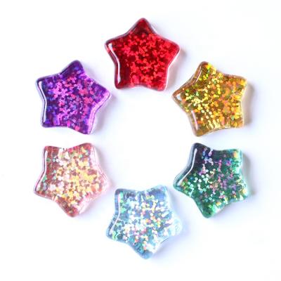 China Universal Wholesale Custom Decorative Star Pentagon Fridge Pink Glittery Magnet For Promotional Gifts for sale