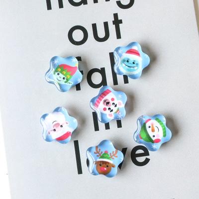 China New Arrivals Universal Christmas Plum Shape Animal Series Crystal Glass Fridge Magnets for sale