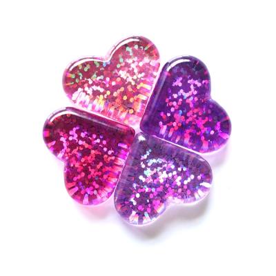 China 2021 Universal Hot Sale 22 Models Laser Sequin Heart Crystal Glass Refrigerator Magnets for sale