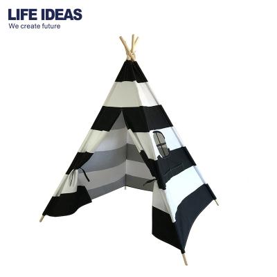 China Soft Toy Wooden Poles Canvas Cotton Teepee Tent Kids Play House Kids Sleep Teepee Tent Teepee For Kids for sale