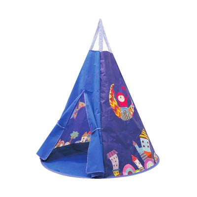 China OEM Soft Indoor Outdoor Children Kids Toy Blue Color Game Teepee Tent Aldi Kids Playing Tent for sale