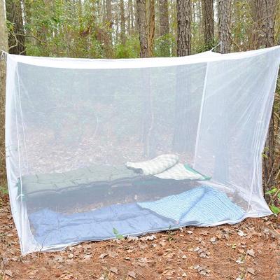 China Folded Camping Outdoor Mosquito Net Anti Insect Netting Rectangular Polyester Mosquito Net for sale