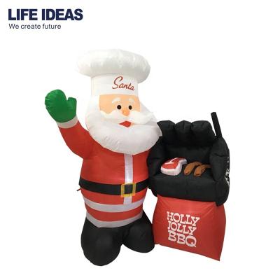 China Santa Claus Outdoor Yard Air Blown Christmas 5FT Giant Inflatable Xmas Inflatable Christmas Decorations for sale