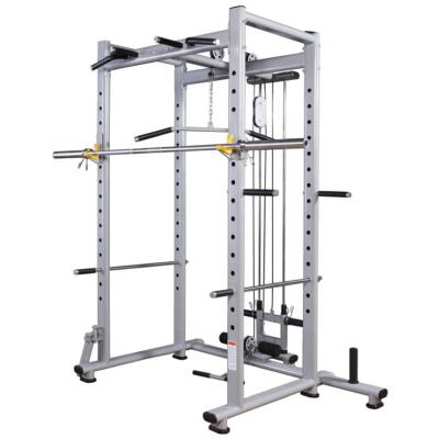 China Smith Machine Gym Squat Rack Steel Power Cage Cable Crossover Q235 Steel and A3 Stand for sale