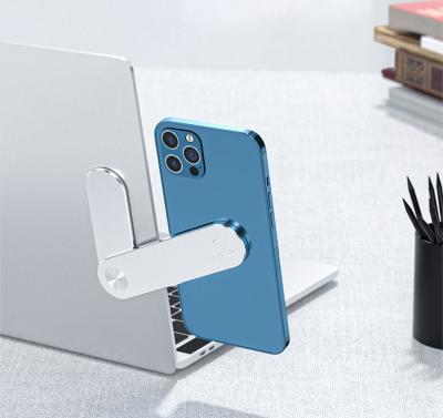 China Adjustable Custom Logo Portable Foldable Cell Phone Stand for iPhone, Desktop PC Phone Aluminum Pocket Adjustable Stand for sale