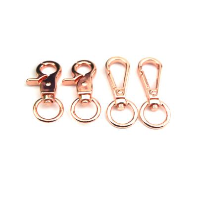 China Purse/Gold Color Swivel Stock Clothes Snap Hook Spring Lobster Clasp Snap Hook Hook 13mm Shiny Metal Inner for Lanyard and Purse for sale