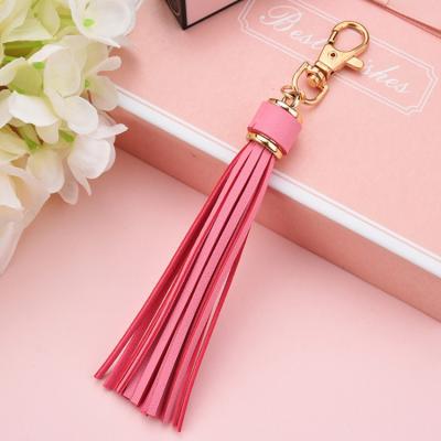 중국 Fashion Gold Decorative Tassels With Boho PU Tassel Key Chain Bag Charm Geometric Leather Metal Leather Tassel Along 판매용