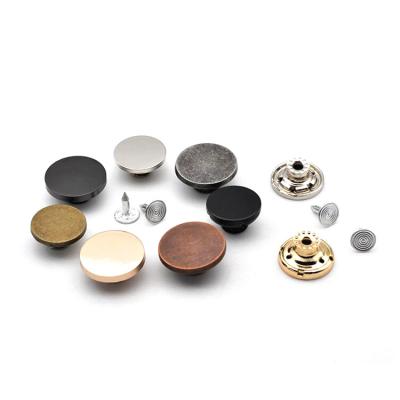 China Various Colors Wholesale Stock Flat Blank Metal Button Dry Cleaning For Jeans for sale