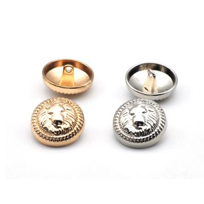 China High Quality Nickel Free Factory Clothing Hardware Sewing Buttons Custom Round Metal Gold Leg Jacket Zinc Alloy Button for sale