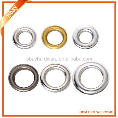 China Various size nickel free metal brass eyelet, shoe eyelet, eyelets for clothing à venda