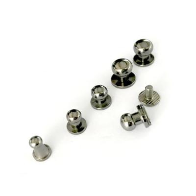 Китай Washable Wholesale Brass Hardware Metal Screw Button Studs For Bracelet Screw Rivet Stud Leather Button продается