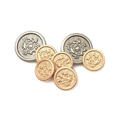 China Fashionable Nickel Free Logo Engraved Design Coat Metal Gold Stitching Custom Leg Button for sale