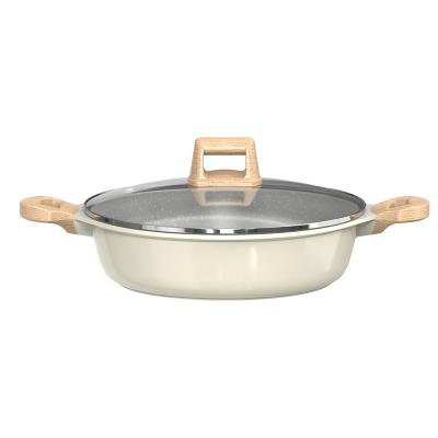 China Sustainable Home Kitchen Set Non-Stick Soup Pot, Serving Pan With Lid, Shallow Casserole Dish, Induction Bottom for sale