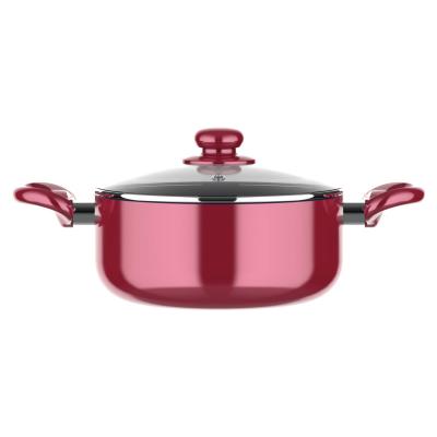 China Sustainable METALLIC Aluminum Non-Stick Cookware Set Dutch Oven, New Design Kitchen Casserole, Washing Safe for sale