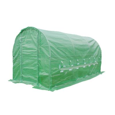 China Easily Assembled Small Poly Grid PE Tunnel Mesh Tunnel Portable Steel Plastic Garden Small Poly Tunnel Walk-in Greenhouse for sale