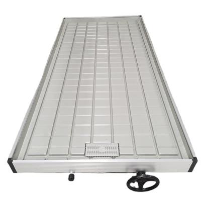 China PVC Hydroponics System Greenhouse Ebb And Flow Adjustable Rolling Tables Flood Tray For Sale for sale