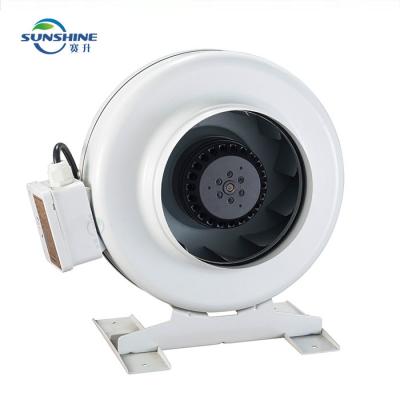 China Hotels Hydroponics Plant Ventilation System 4 Inch Duct Integrated Exhaust Fan for sale